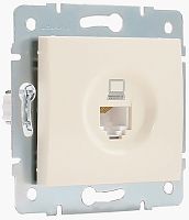 Розетка компьютерная без рамки Lezard Karina 1-м. RJ45 5e кремовый картинка